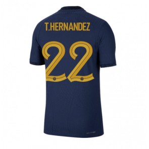 Frankrike Theo Hernandez #22 Hemmatröja VM 2022 Kortärmad